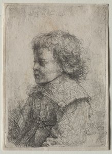Ritratto di ragazzo di profilo da Rembrandt Harmensz. van Rijn