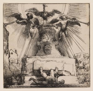 La fenice o la statua rovesciata da Rembrandt Harmensz. van Rijn