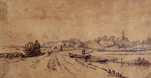 Veduta di Sloten, c.1650 da Rembrandt Harmensz. van Rijn