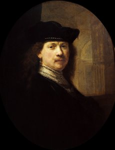 Autoritratto con sfondo architettonico, ca 1639 da Rembrandt van Rhijn,