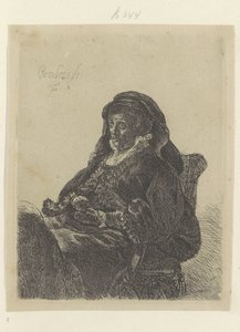 La madre di Rembrandt come vedova con guanti neri da Rembrandt van Rijn (school of)