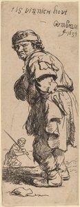 Un contadino che grida: "fa un freddo cane" da Rembrandt van Rijn