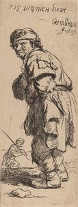 Un Contadino che Grida: fa un freddo cane, 1634 da Rembrandt van Rijn
