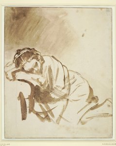 Una giovane donna che dorme Hendrickje Stoffels, ca 1654 da Rembrandt van Rijn