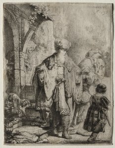 Abramo scaccia Agar e Ismaele da Rembrandt van Rijn