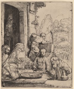 Abramo che Ospita gli Angeli da Rembrandt van Rijn
