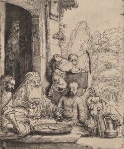 Abramo che intrattiene gli angeli, 1656 da Rembrandt van Rijn