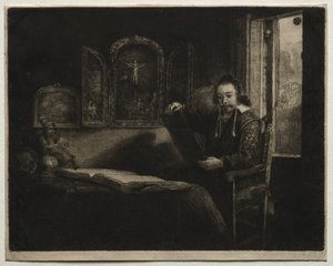 Abraham Francen, farmacista, c. 1657 da Rembrandt van Rijn