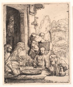 Abramo intrattiene gli angeli da Rembrandt van Rijn