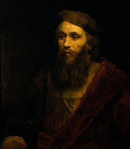 Uomo barbuto con berretto da Rembrandt van Rijn