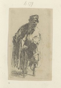 Mendicante con una gamba di legno da Rembrandt van Rijn