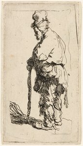 Mendicante appoggiato a un bastone, c. 1630 da Rembrandt van Rijn