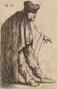 Mendicante con la mano sinistra estesa da Rembrandt van Rijn