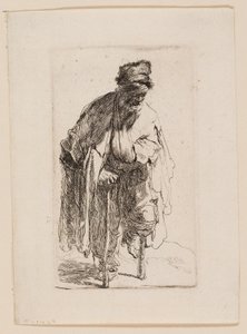 Mendicante con una gamba di legno da Rembrandt van Rijn