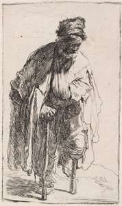 Mendicante con una gamba di legno, c. 1630 da Rembrandt van Rijn