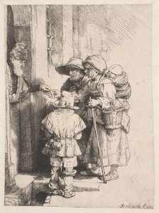 Mendicanti che ricevono l