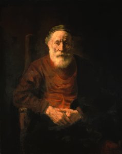 Ritratto di un vecchio in abito rosso da Rembrandt van Rijn