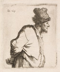 Contadino con le mani dietro la schiena da Rembrandt van Rijn