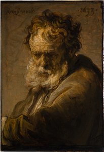 Busto di un vecchio barbuto da Rembrandt van Rijn