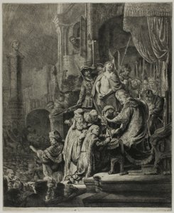 Cristo davanti a Pilato: Grande tavola da Rembrandt van Rijn