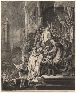 Cristo davanti a Pilato: Grande lastra, 1636 da Rembrandt van Rijn