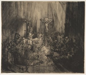 Cristo crocifisso tra i due ladroni: Le tre croci da Rembrandt van Rijn