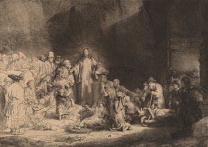 Cristo che predica, La stampa dei cento fiorini da Rembrandt van Rijn