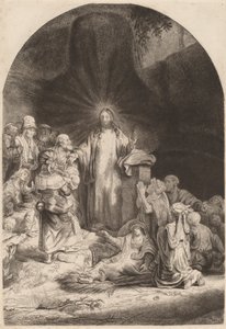Cristo che Predica e Guarisce (Frammento dalla Stampa dei Cento Fiorini) da Rembrandt van Rijn