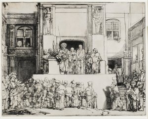 Cristo presentato al popolo (Ecce Homo), 1655 da Rembrandt van Rijn