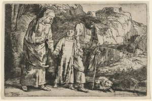 Cristo ritorna dal Tempio con i suoi genitori da Rembrandt van Rijn