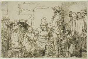 Cristo Seduto a Discutere con i Dottori da Rembrandt van Rijn