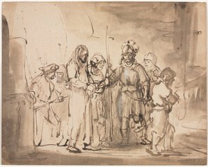 Cristo Condotto Davanti a Caifa da Rembrandt van Rijn