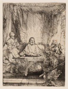 Cristo a Emmaus: La tavola più grande da Rembrandt van Rijn