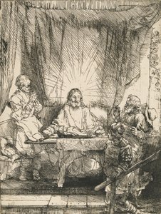 Cristo a Emmaus: la lastra più grande da Rembrandt van Rijn