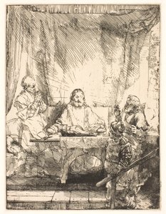 Cristo a Emmaus: la lastra più grande da Rembrandt van Rijn