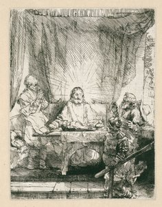 Cristo a Emmaus: la lastra più grande da Rembrandt van Rijn