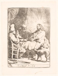 Cristo a Emmaus: la tavola più piccola da Rembrandt van Rijn