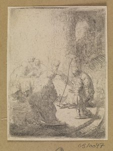 Cristo bambino e i dottori della legge. Piccola placca da Rembrandt van Rijn