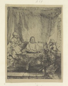 Cristo a Emmaus: grande tavola da Rembrandt van Rijn