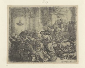 Cristo scaccia i cambiavalute dal Tempio da Rembrandt van Rijn