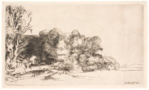 Gruppo di alberi con vista da Rembrandt van Rijn