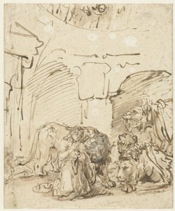 Daniele nella fossa dei leoni da Rembrandt van Rijn