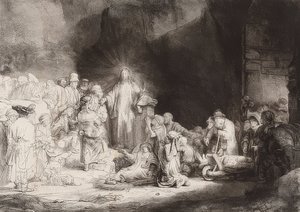 La stampa dei cento fiorini. 1649 da Rembrandt van Rijn