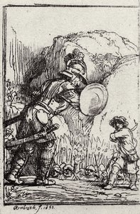 Davide e Golia. Illustrazione per Piedra gloriosa di Menasseh ben Israel