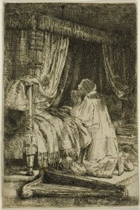 Davide in preghiera da Rembrandt van Rijn