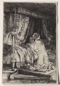 Davide in preghiera da Rembrandt van Rijn