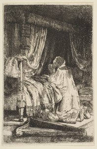 Davide in preghiera da Rembrandt van Rijn