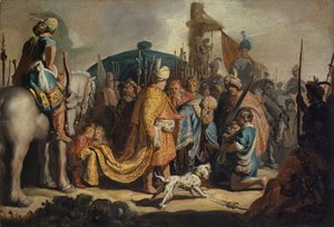 Davide con la testa di Golia davanti a Saul, 1627