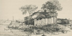 La capanna dietro la staccionata da Rembrandt van Rijn