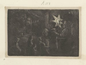 Epifania: una scena notturna da Rembrandt van Rijn